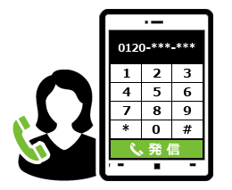 お知らせを見た居住者様が電話を発信