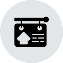 屋外看板などへも掲載できる