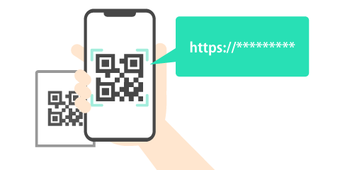 QRコードからサイトにアクセス